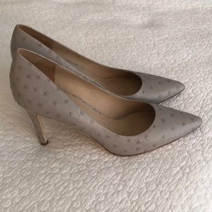 Faux Ostrich Leather Pumps